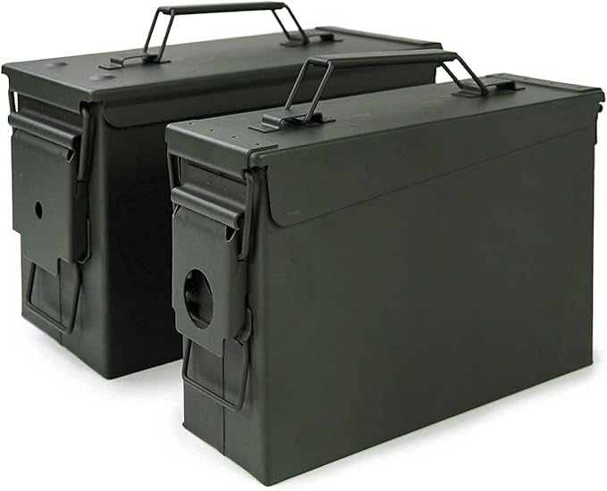 GUGULUZA Metal Ammo Can 30/50 Cal, Lockable Bullet Storage Case, Waterproof & Airtight Containers Box with Flip Top for Long-Term Storage Shotgun, Rifles, Pistols Ammunition - Image 5