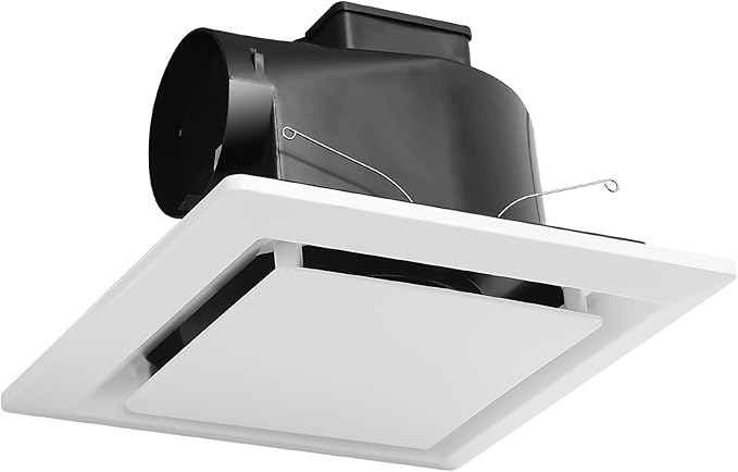 Bathroom Exhaust Fan for Ceiling Mount, Household Bath Vent Ventilation Fans with 1.0 Sones Quiet Operation, 110 CFM with 4" Duct Collar, 26W Low Consumption (housing size 9.2"x9.2") by Roodike