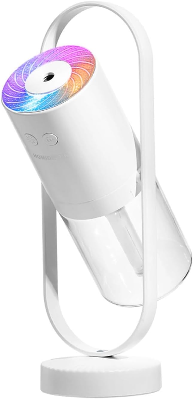 Portable Mini Humidifier, Compact 360° Rotating Cool Mist Air Humidifier Automatic Shutdown for Office for Home for Travel (#1) by Wisoqu