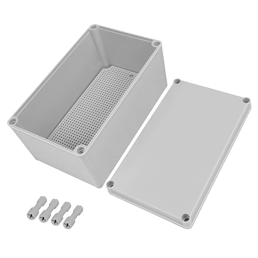 Junction Box，9.8"x 5.9"x 5.1" Outdoor Electrical Box with Mounting Plate, IP67 Dustproof Waterproof ABS Plastic Project Box, DIY Electrical Enclosure Gray (250x 150x 130 mm) - Image 9
