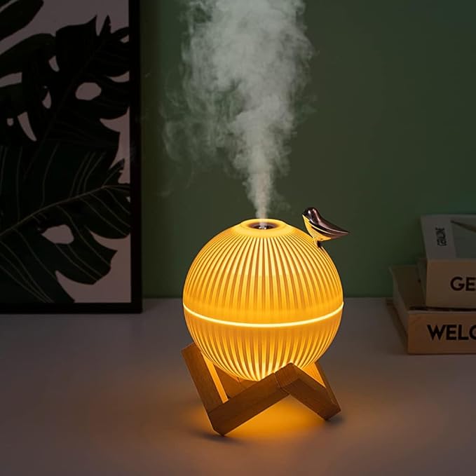 Lark Mini Humidifier. Portable Air Humidifier with USB for Bedroom, Desk, Plants & Baby Nursery. Moon Lamp, Ultrasonic, Silent & Auto Shut-Off 330ml by ASTROVIS