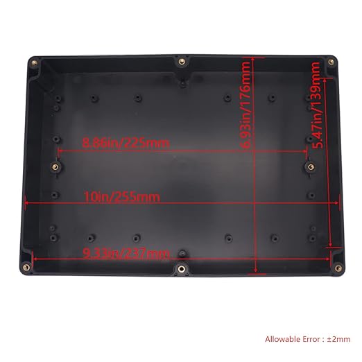 Project Box IP65 Waterproof Junction Box ABS Plastic Electrical Boxes DIY Electronic Project Case Power Enclosure 10.35x7.17x2.36 inch (263 x 182 x60 mm) - Image 3