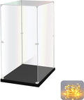 Acrylic Display Case for Collectibles Assemble Clear Acrylic Display Box for Lego Alternative Glass Case for Showcasing Figures Doll Toys Home Storage(10x10x15.7 inch, 25x25x40 cm) by KOLIPI