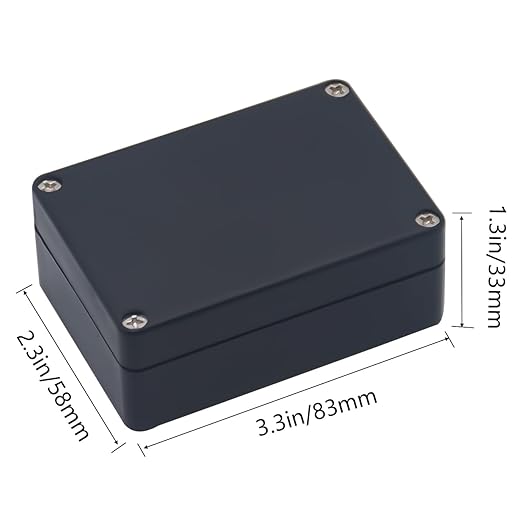 Project Box IP65 Waterproof Junction Box ABS Plastic Electrical Boxes DIY Electronic Project Case Power Enclosure 3.3”x2.3”x1.3” - Image 2