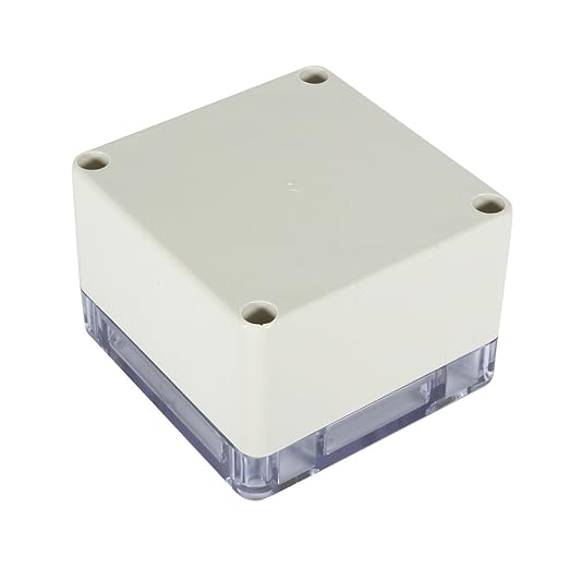 ABS Plastic Junction Box, Dustproof Waterproof IP65 Electrical Box - Universal Project Enclosure Grey, with PC Transparent/Clear Cover 3.3"x3.2"x2.2"(83mm x 81mm x 56mm) - Image 4