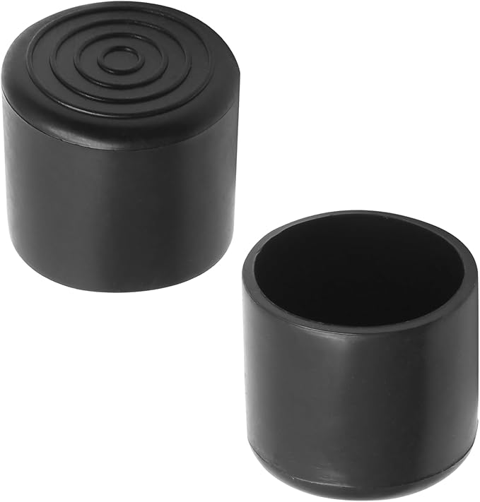 40 Pcs Round Rubber Furniture Leg Caps, 7/8"(22mm) Vinyl Flexible Chair Leg Floor Protectors/Covers Plastic End Caps for Patio/Indoor Furniture Leg Caps Railing (Black) - Image 3