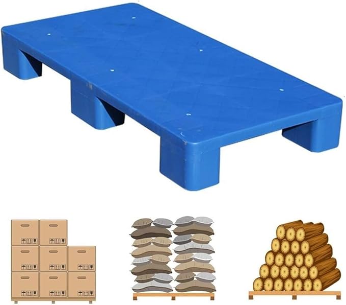 LNNW Plastic Pallet, Warehouse Moisture Barrier, Sturdy Supermarket Shelves, Outdoor Storage Floor Pallets for Garage Supermarket Basement(100x50x13cm) - Image 2