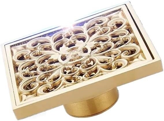10 * 10cm Shower Square Deodorization Type Bathroom Kitchen Room Accessories Brass(Style A) by Unknown