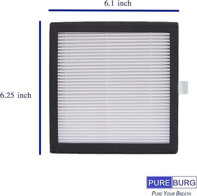 PUREBURG Replacement Filter Compatible with Tenergy Sorbi DH02 Dehumidifier Air Purifier 2-in-1(1000ML) & Afloia Q8 & Honati Hysure Q7,3-Pack H13 HEPA + Activated Carbon Version - Image 3