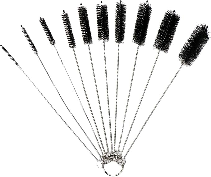 20Pcs 10 Sizes Humidifier Brush Cleaner Bottle Brush Small Diameter Drinking Straw Cleaning Brush,Black and White - Image 2