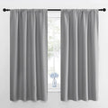 NICETOWN Blackout Curtains Panels for Window - Thermal Insulated Rod Pocket Blackout Drapes/Draperies for Living Room (2 Panels, W42 x L63 inches, Silver Grey) by NICETOWN