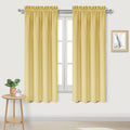 DWCN Blackout Curtains for Bedroom – Rod Pocket Thermal Insulated Noise Reducing Noise Reducing Drapes for Living Room, W 38 x L 63 Inch, 2 Panels, Light Yellow by DWCN