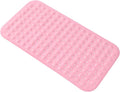 Anti-Slip Bathtub Shower mat, 27.5×14.5（Approximately 70×37cm） inch Soft Oversized Machine Washable Non-Slip Bathtub mat with Drainage Holes, Bathroom Floor Suction Cup.（1-Opaque Pink） by ERASILKEN-X