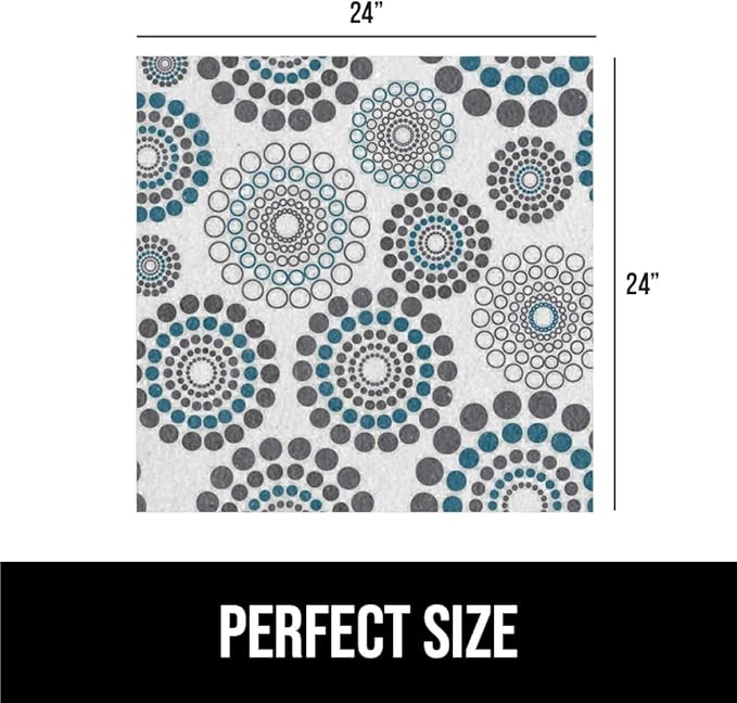 GORILLA GRIP LeakGuard Non-Adhesive Under Sink Mat for Kitchen Cabinet, Waterproof Quick Dry Shelf Liner, Durable Absorbent Felt Mats for Bathroom Sink, Cabinets, Dresser, 24x24 Spiral Gray Turquoise - Image 7