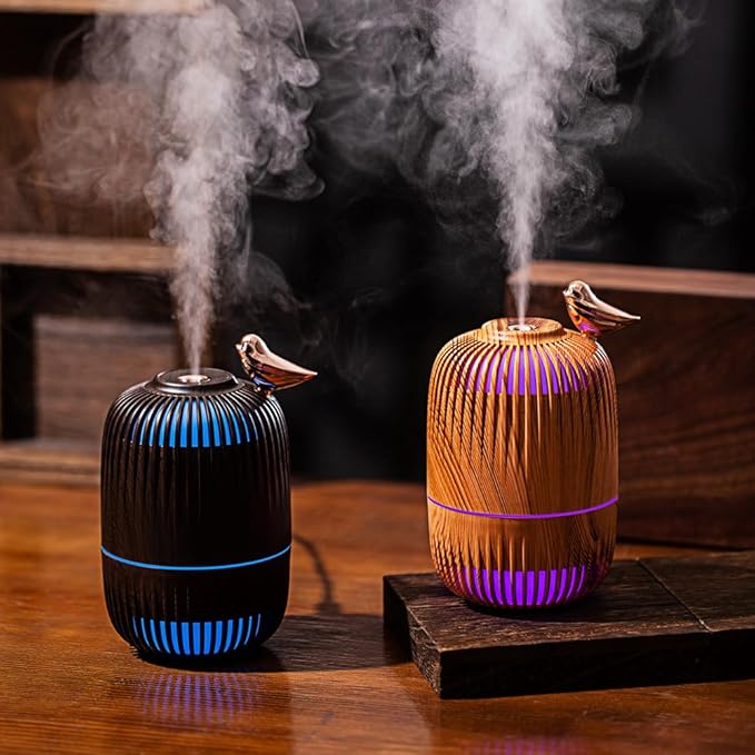 Cute Cool Mist Humidifier for Bedroom/Desk/Office, Small Personal Desktop Humidifier with 2 Mist Modes, 7 Color Lights with USB, Waterless Auto Shut-Off - Image 3