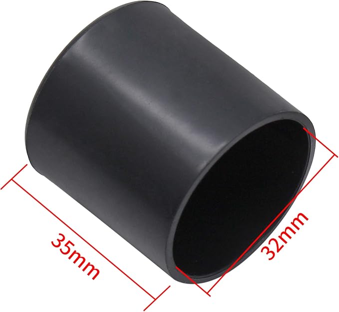 20Pcs Round Rubber Furniture Leg Caps 1-1/4"/32mm Vinyl Flexible Chair Leg Floor Protectors/Covers Plastic End Caps for Patio/Indoor Furniture Leg Caps Railing (Black) - Image 3