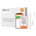 Elitech 100pack Bluetooth Thermometer Data Logger Temperature for Refrigerator with Shadow Data 100000 Points Export PDF/CSV Report, Pharmacy Vaccine DDL Calibration Certificate MAX MIN AVR MKT GSP-6G by Elitech