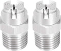 uxcell Flat Fan Spray Tip - 1/4BSPT Male Thread 304 Stainless Steel Nozzle - 65 Degree 1.1mm Orifice Diameter - 2 Pcs by uxcell