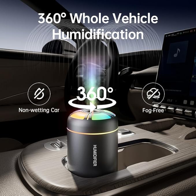 180ml Portable Small Humidifier with Colorful LED Night Light, USB Personal Desktop Humidifier for Car Home Office Travel, Auto Shut-Off, 2 Mist Modes, Super Quiet - Image 4