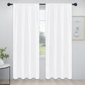 Easy-Going Rod Pocket Blackout Curtains for Bedroom, Room Darkening Window Curtains for Living Room, Thermal Insulated Noise Reduction Solid Window Drapes, 2 Panels(42x84 in, White) by Easy-Going