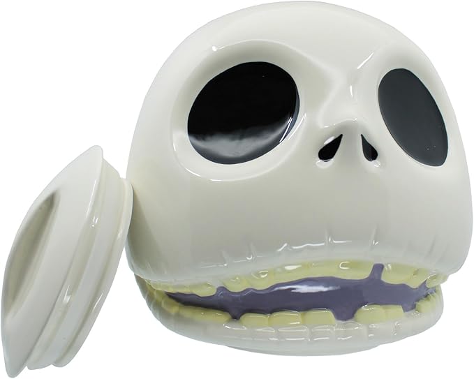 Enesco Disney Ceramics the Nightmare Before Christmas Jack Skellington Sculpted Cookie Jar, 7 Inch, Multicolor - Image 6