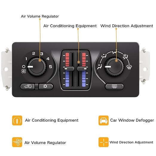 599-210XD AC Heater Climate Control Module Panel for 2003-2007 Chevy Silverado 1500 2500 3500 Avalanche Suburban Tahoe Trailblazer GMC Yukon Envoy Cadillac Escalade - Image 3