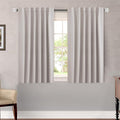 H.VERSAILTEX Blackout Curtains Thermal Insulated Window Treatment Panels Room Darkening Blackout Drapes for Living Room Back Tab/Rod Pocket Bedroom Draperies, 52 x 45 Inch, Stone, 2 Panels by HVERSAILTEX