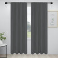Easy-Going Rod Pocket Blackout Curtains for Bedroom, Room Darkening Window Curtains for Living Room, Thermal Insulated Noise Reduction Solid Window Drapes, 2 Panels(34x84 in, Grey) by Easy-Going