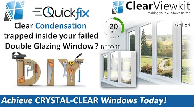 Moisture Plus 2 x Window Kit Clears trapped Heavy Condensation trapped Inside Your Double Glazing Window. - Image 5