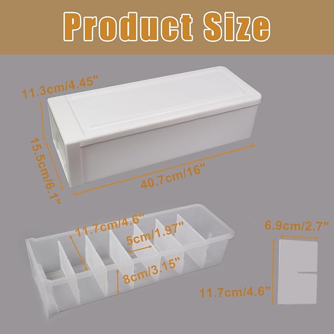 Toploader Storage Box, Trading Card Storage Box with 6 Dividers, Hard Plastic Box for Top Loaders, Sports Card Storage Case, Large for 200 Toploaders or 1200 Cards (16 x 6.1 x 4.45 in) - Image 6
