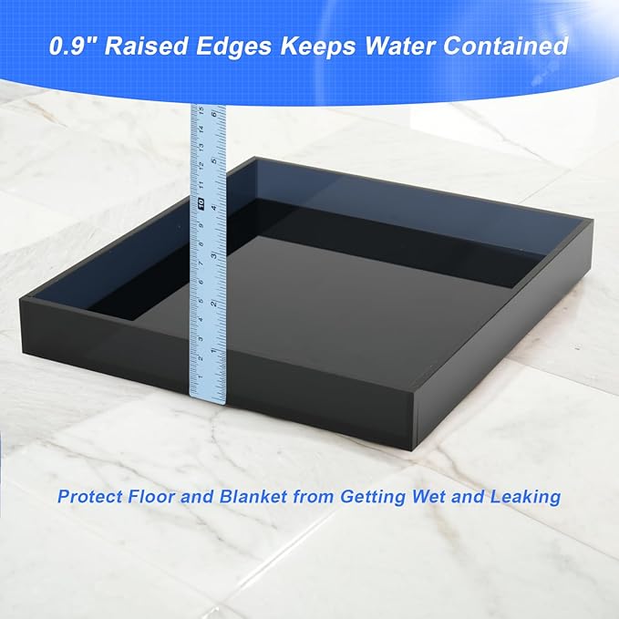 Homakover Acrylic Humidifier Tray for LEVOIT Classic 160 Top-Fill Humidifiers, 2.5L Tank, Leak-Proof, Anti-Slip & Moisture-Proof, Transparent Black - Image 4