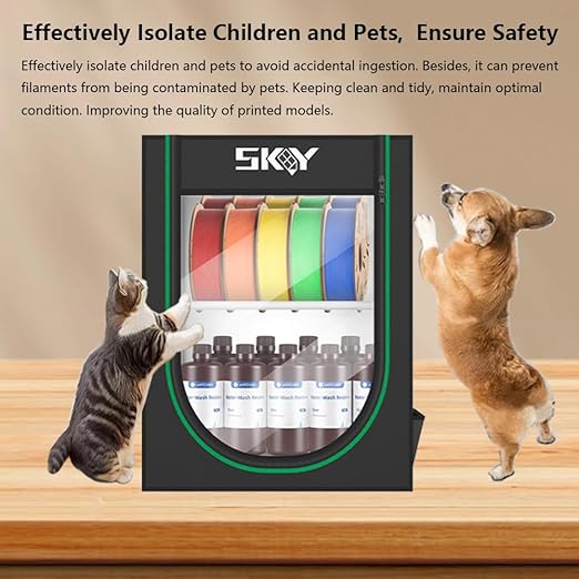 3D Printer Filament Storage Box, Storage Rack for 3D Printing Filaments,Dustproof and Waterproof Storage Box Isolate Pets for Storage Double Layer Storage Rack and Easy to Store 20 roll Pack - Image 5
