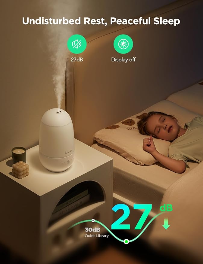 GoveeLife Humidifiers for Bedroom, Smart Cool Mist Air Humidifier for Baby, Nursery, Plants, Easy to Clean & Top Fill Ultrasonic Humidifier with APP & Voice Control, Essential Oil Diffuser, Nightlight - Image 7