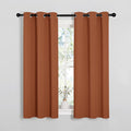 NICETOWN Blackout Halloween Draperies Curtains for Girls Room, Nursery Essential Thermal Insulated Grommet Top Blackout Panels (Burnt Orange, 1 Pair, 34 x 54 inches) by NICETOWN