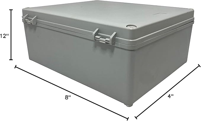 Co. Weather & Dust Proof PS Plastic Junction Conduit Box (1, 12" x 8" x 4") - Image 8