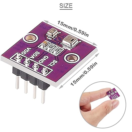 5 pcs Temperature Humidity Sensor Module Atmospheric Pressure Module AHT20 + BMP280 High-Precision 3 in 1 Sensor Replace BME280 with Male and Female Dupont Cable,for Arduino - Image 3