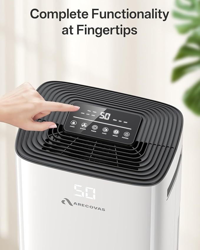 Dehumidifier for Basement, 52 Pints Dehumidifiers for Bedroom Bathroom Large Room Home, 4500 Sq.Ft Dehumidifier with Drain Hose, 2025 Energy Star Certificate, Humidity Control, 24H-Timer, Auto Defrost - Image 4