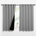 NICETOWN 100% Blackout Curtains with Black Liners, Thermal Insulated Full Blackout 2-Layer Lined Drapes, Energy Efficiency Window Draperies for Bedroom (Silver Grey, 2 Panels, 62-inch W by 63-inch L) by NICETOWN
