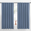 NICETOWN Blackout Curtains for Bedroom, Blackout Curtain Panels, Window Treatment Energy Saving Thermal Insulated Solid Rod Pocket Blackout Drapes/Draperies (Stone Blue, 1 Pair, 70 by 63-inch) by NICETOWN
