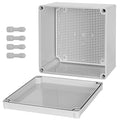 Junction Box，7.9"x 7.9"x 5.1" Outdoor Electrical Box with Mounting Plate, IP67 Dustproof Waterproof ABS Plastic Project Box, DIY Electrical Enclosure Gray (200x 200x 130 mm) by HoHaing
