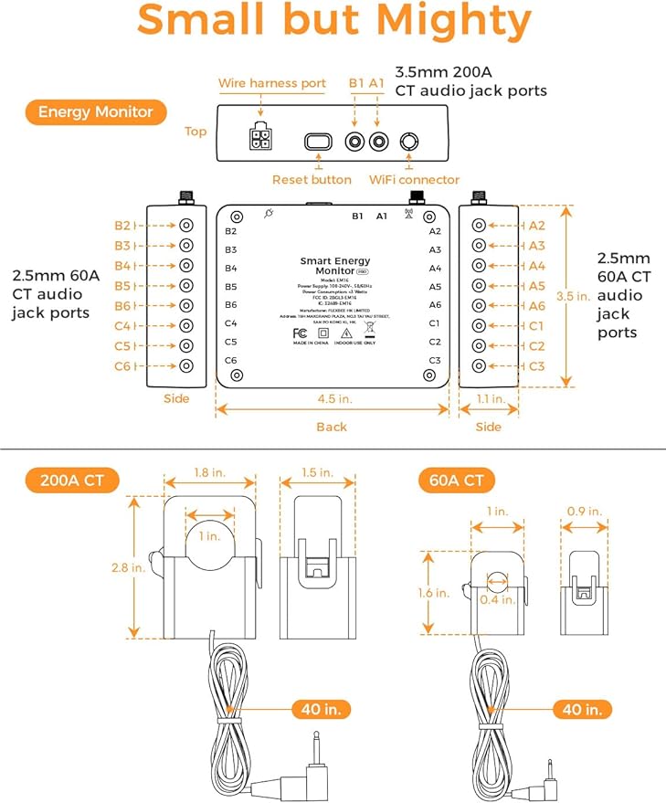 Refoss Smart Home Energy Monitor Real-Time Electricity Usage Monitor with 16x60A Circuit Sensor, Energy Meter, Local Data Storage with Open API & Web UI, Home Assistant, Solar Metering, ETL Certified - Image 13