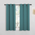 NICETOWN Bedroom Curtain Panels Blackout Draperies, Thermal Insulated Solid Grommet Blackout Curtains/Drapes (Sea Teal, 1 Pair, 34 by 45-inch) by NICETOWN
