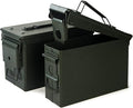 GUGULUZA Metal Ammo Can 30/50 Cal, Lockable Bullet Storage Case, Waterproof & Airtight Containers Box with Flip Top for Long-Term Storage Shotgun, Rifles, Pistols Ammunition by GUGULUZA
