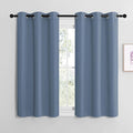NICETOWN Home Fashion Thermal Insulated Solid Grommet Blackout Window Treatment Curtain Panels for Loft, Cafe (Stone Blue, 1 Pair, 42 inches Wide by 50 inches Long) by NICETOWN