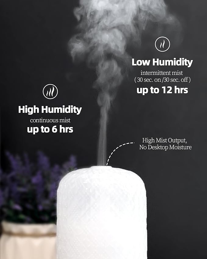 Essential Oil Diffuser – 2.4MHz Ultrasonic Aromatherapy Diffuser, Health Night Light, Timer & Auto Shut-Off, BPA-Free, 120ml Glass Oil Diffuser for Home, Office, Spa, Yoga - Image 2