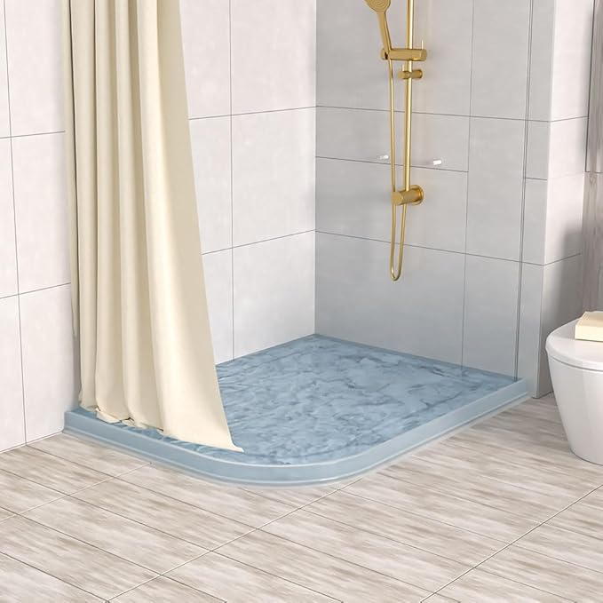 Duzzy 118 Inch Shower Threshold Water Dam, Shower Water Guard to Keep Water in Shower, Shower Water Stopper Dry and Wet Separation Suitable for Bathroom and Kitchen (Clear) - Image 7