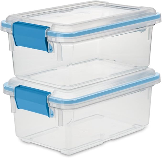 Sterilite 18-Pack Gasket Box, Weather-Resistant Storage Bins with Latching Lids, 7.5 Quart - Heavy-Duty Organizing Containers for Closet, Bathroom, and Office - Image 8
