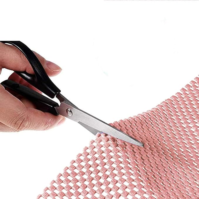 Shelf Liner Drawer Liner Non-Slip Mat Shelves Liners 12" X6.5’ Grid Pattern PVC Non-Adhesive Grip Liner Anti-Slip Mat for Kitchen Cabinets Wire Shelving Pantry Dresser Refrigerator (Pink) - Image 2