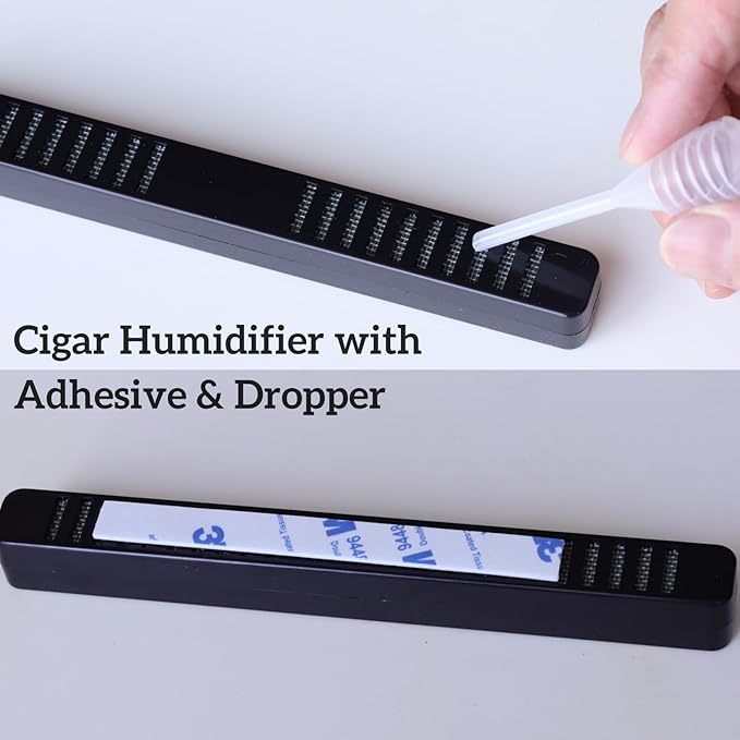 Cigar Humidifier Strips 4 Pack, Low Profile Humidity Control for Humidors & Travel Cases, Reusable and Compact Design(Black) - Image 5