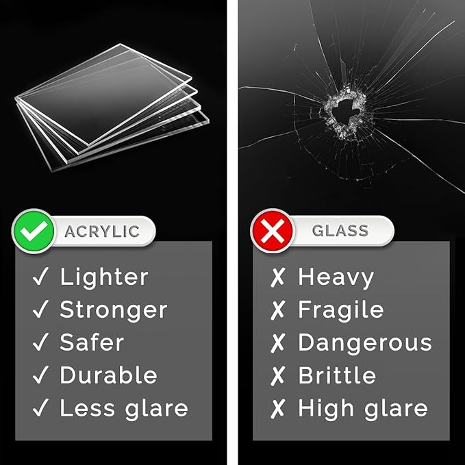 Marketing Holders Acrylic Display Box Countertop Showcase Bin 6.75" x 6.75" x 2" Frosted Lucite Merchandise Storage with Open Bottom Square Flippable Cubby No Lid for Retail Stores and Expos - Image 9